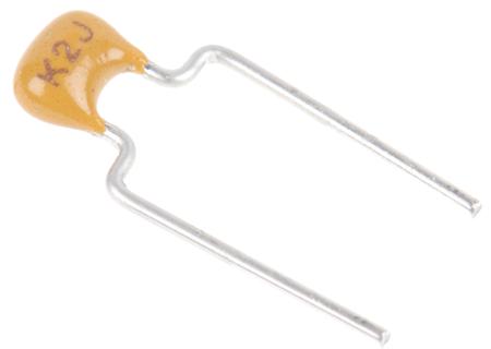C322C102J2G5TA KEMET 1nF Multilayer Ceramic Capacitor MLCC, 200V dc V, ±5% , Through Hole