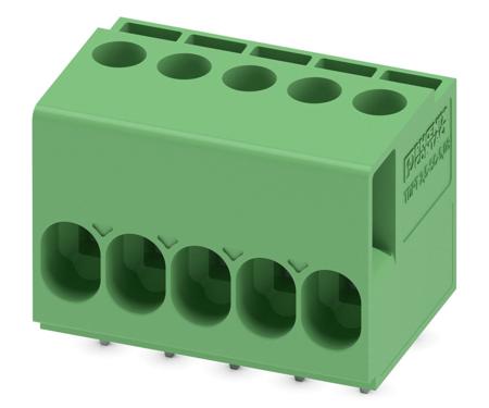 1017494 Phoenix Contact TDPT 2.5/ 5-SC-5.08 Series PCB Terminal Block, 5-Contact, 5.08mm Pitch, Through Hole Mount, 1-Row,