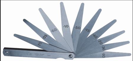 12412-10-A Moore & Wright  Hardened Steel Feeler Gauge, 10 Blades