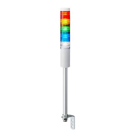 LR5-502LENW-RYGBC Patlite LR5 Series Amber, Blue, Green, Red, White Signal Tower, 5 Lights, 24 V dc, Pole Mount