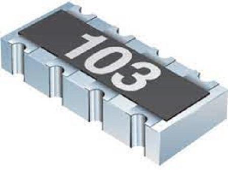 CAT16A-2002F4LF Bourns 20kΩ Resistor Array, 4 Resistors, 0.25W total, 1206 (3216M), Concave