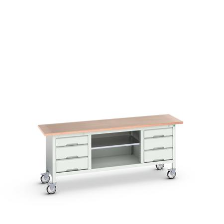 16923234.16 Bott, 6 Drawer Sheet Steel Floor Standing Storage Cabinet, 2000 x 600 x 830mm