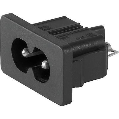 4300-0105 Schurter C8 Snap-In IEC Connector Male, 2.5A, 250 V ac