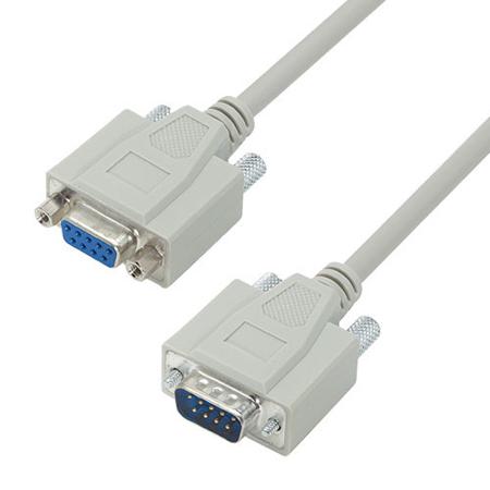 CSNULL9MF-5A L-Com Male 9 Pin D-sub to Female 9 Pin D-sub Cable assembly, 5ft PVC