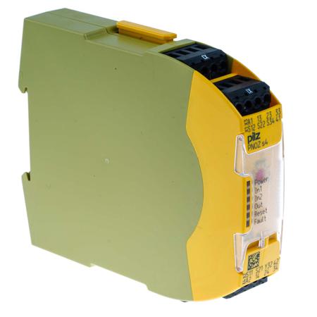 750104 Pilz Configurable 24 V dc Safety Relay Dual Channel with 3 Safety Contacts and 1 Auxilary Contact