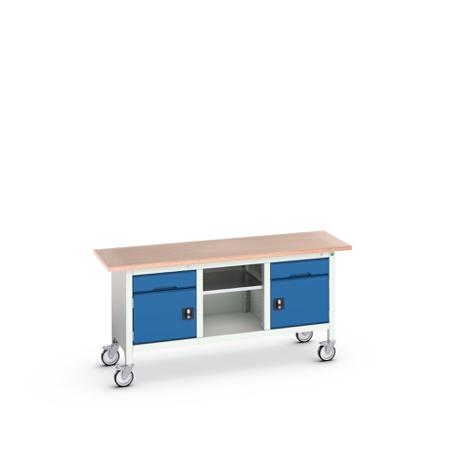 16923221.11 Bott 2 Door, 2 Drawer Sheet Steel Floor Standing Storage Cabinet, 1750 x 600 x 830mm