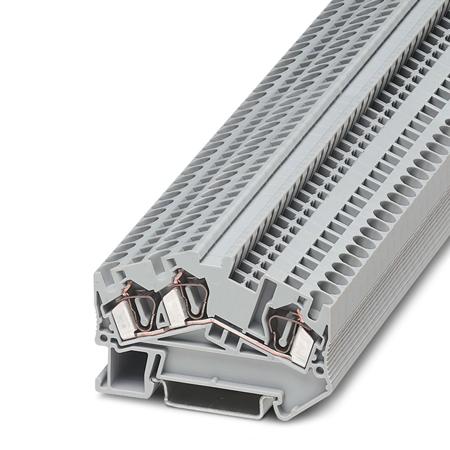 3031665 Phoenix Contact  STS 4-TWIN Series Grey, Single-Level, Spring Clamp Termination