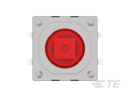 2425754-1 Red Cap Tactile Switch, SPST 50mA 3mm Through Hole