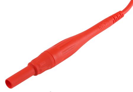 66.9394-150-22 Staubli Test lead, 8A, 1kV, Red, 1.5m Lead Length
