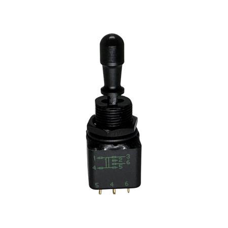 12144-3VX778 APEM Toggle Switch, Panel Mount, On-On-On, DPST, Solder Lug Terminal, 30V dc