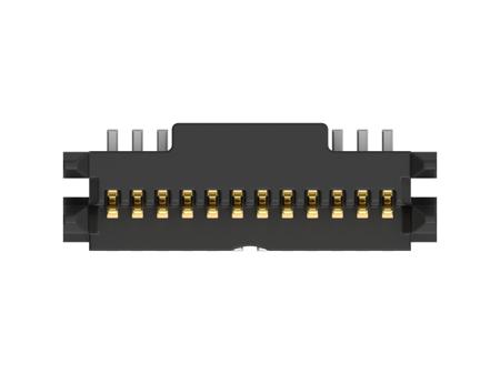 254168-E ERNI 254168 Series Vertical Surface Mount PCB Header, 12 Contact(s), 0.8mm Pitch, 1 Row(s), Shrouded