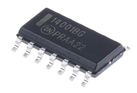 MC14001BDG onsemi , Quad 2-Input NOR Logic Gate, 14-Pin SOIC