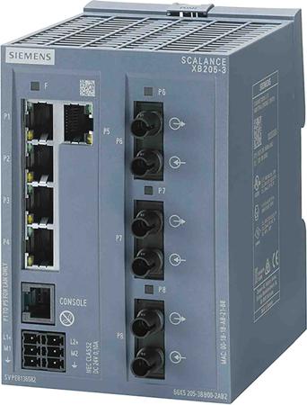 6GK5205-3BB00-2TB2 Siemens Ethernet Switch, 10 Mbit/s, 100 Mbit/s DIN Rail Mount