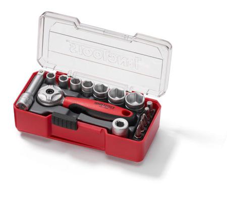 TJ1415 Teng Tools 15-Piece Metric 1/4 in Standard Socket/Bit Set with Ratchet