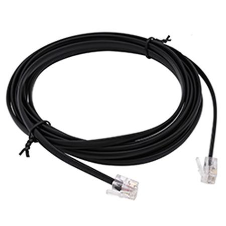 707-864 RS PRO Male RJ10 to Male RJ10 4 Core 28 AWG Telephone Cable, 4, Black Sheath, 5m