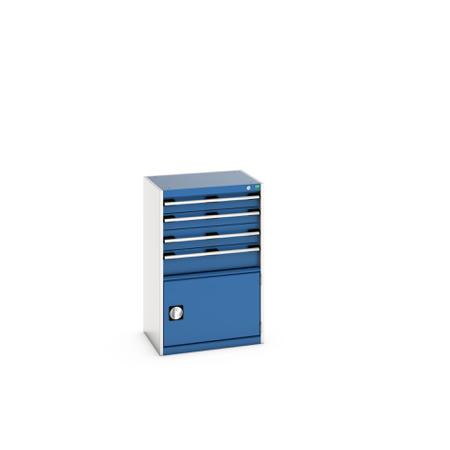 40011052.11V Bott 4 Cabinet, Steel, 1000mm x 650mm x 525mm, Blue, Light Grey