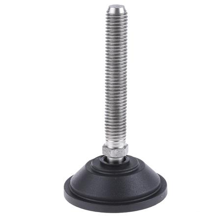 A095/029 Nu-Tech Engineering M12 PA Reinforced Nylon Adjustable Foot, 600kg Static Load Capacity 10° Tilt Angle