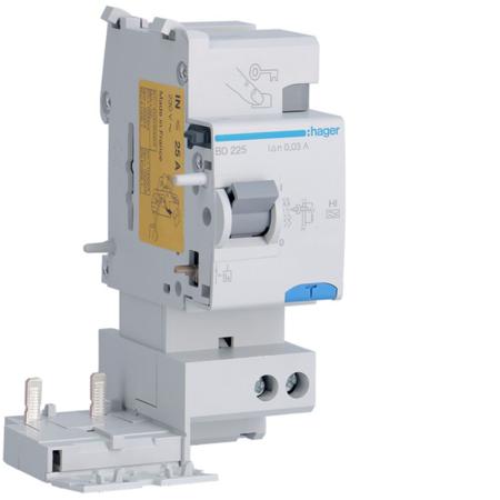 BD225 Hager BD Series RCCB, 25A, 2 Pole, 30mA, Type A-HI, 230V