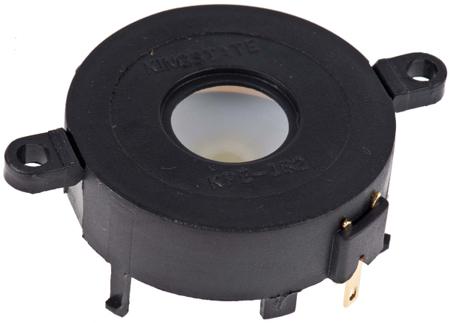 535-8203 RS PRO 100dB Screw Mount Continuous, Intermittent External Piezo Buzzer, 44.8 x 23mm, 100V ac Max