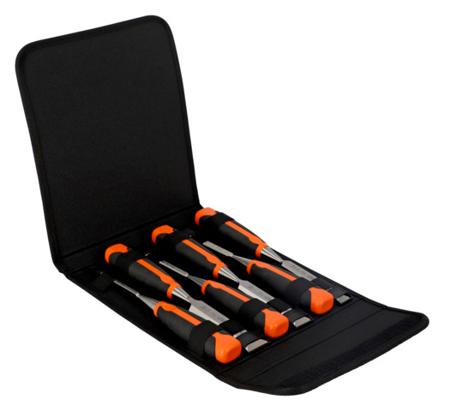 424P-S6-PP Bahco 6 pieces Piece Chisel Set, 266mm Length, 6 mm, 10 mm, 12 mm, 18 mm, 25 mm, 32 mm Blade Width