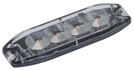 331-001 RS PRO Clear Flashing Beacon, 10 → 30V, Screw Mount, LED Bulb, IP69K