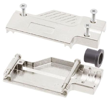 MHDCMR37-ULP MH Connectors MHDCMR Series Zinc Right Angle D Sub Backshell, 37 Way, Strain Relief