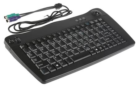 136-9674 RS Pro Wired Black PS/2 Trackball Mini Keyboard, QWERTY (UK)