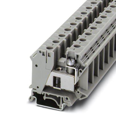 3006182 Phoenix Contact  UIK 35 Series Grey, Single-Level, Screw Termination