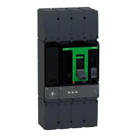 C40K42D250 Schneider Electric, ComPacT New Generation MCCB 4P 250A, Breaking Capacity 10 kA, Fixed Mount