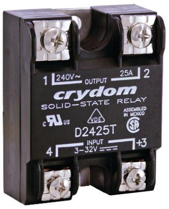 D2475 Sensata Crydom SERIES 1 Series Solid State Relay, 75 A rms Load, Surface Mount, 280 V rms Load, 32 V Control