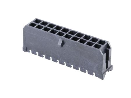 43045-2014 Molex MICRO-FIT 3.0 Series, Series Number 43045, 3mm Pitch 20 Way 2 Row Shrouded Straight PCB Header, Through Hole