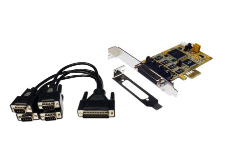 EX-45364 Exsys 4 Port PCIe RS232, RS422, RS485 Serial Card
