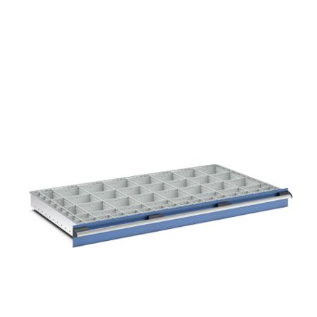 43020788 Bott Polypropylene, Recycled Plastic Storage Rack, 750mm x 1300mm x 100mm, Light Grey