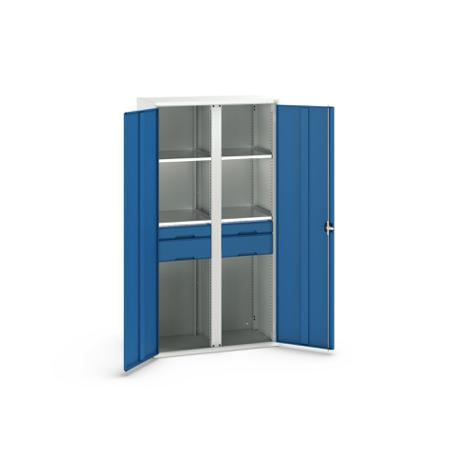 16926582.11 Bott 2 Door, 4 Drawer Sheet Steel Cupboard, 1050 x 550 x 2000mm
