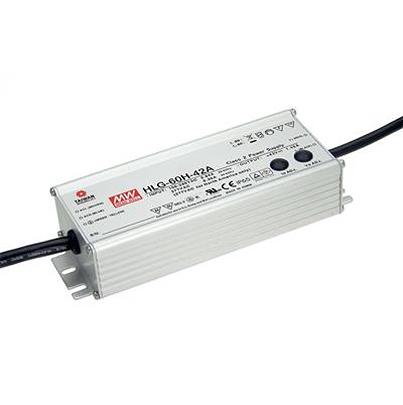 HLG-60H-20B MEAN WELL LED Driver, 20V Output, 60W Output, 3A Output, Constant Current / Constant Voltage Dimmable