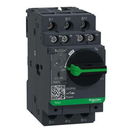 GV2P08AE11TQ Schneider Electric TeSys Deca MCB Mini Circuit Breaker, 3P Poles, 4A, 450V AC