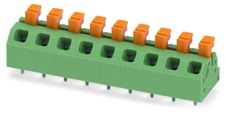1864503 Phoenix Contact SPTAF 1/ 9-5.0-LL Series PCB Terminal Block, 9-Contact, 5mm Pitch, Through Hole Mount, 1-Row