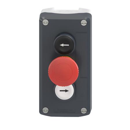 XALD328 Schneider Electric Harmony XALD 2NO, NC 22mm Control Station Switch, IP66, IP69, IP69K 136mm Grey Polycarbonate 68mm
