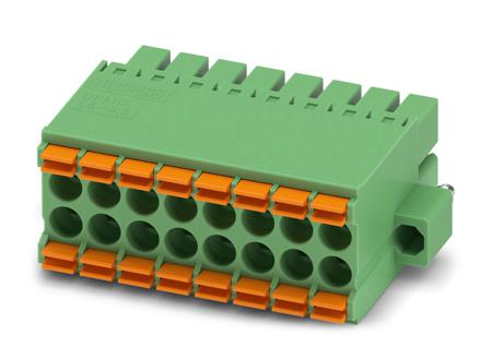 1790357 Phoenix Contact, 3.5mm Pitch, DFMC 1.5/ 8-STF-3.5, 16 Way, Pluggable Terminal Block, Plug, Cable Mount, Spring Cage