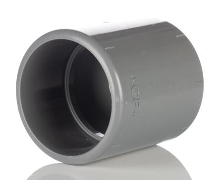 729913110 Georg Fischer Straight ABS Adapter Socket, 50mm x 50mm, L.65mm