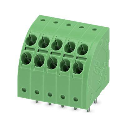 1724951 Phoenix Contact PCB Terminal Block, 5-Contact, 3.5mm Pitch, Wave Soldering, 1-Row, Push In Spring Termination