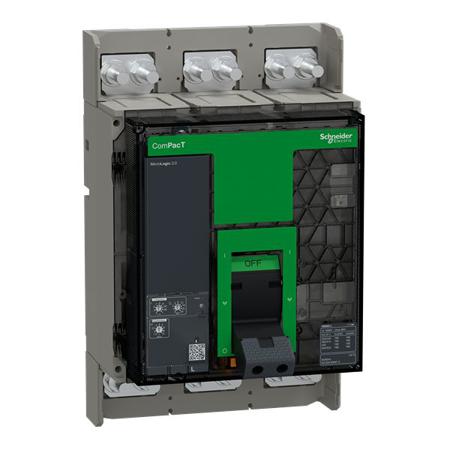 C080L320FM Schneider Electric, ComPacT MCCB 3P 800A, Breaking Capacity 100 kA, Fixed Mount
