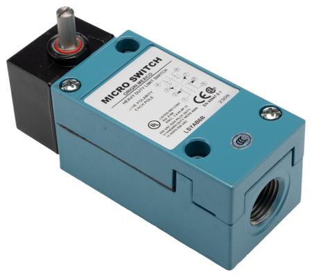 LSYAB6B Snap Action Limit Switch, Rotary Lever, Die Cast Zinc, 2NO/2NC, 600V