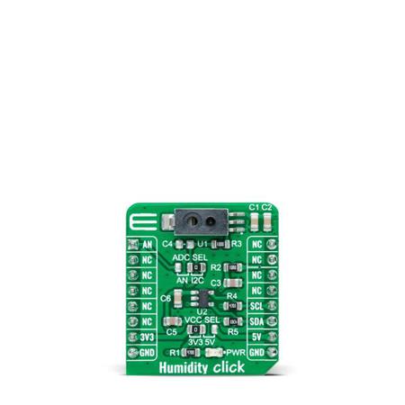 MIKROE-4878 MikroElektronika Humidity Click Humidity Sensor Add On Board for HIH-5030 mikroBUS Socket