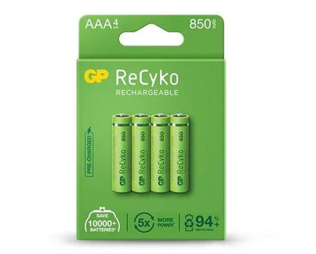 GPRHCH83E029 Gp Batteries GP Recyko NiMH AAA NiMH Rechargeable Battery, 850mAh, 1.2V