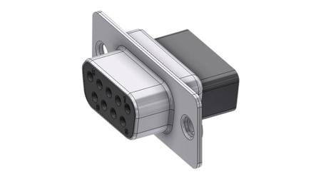 DTS09SX Deltron Connectors DTS09 9 Way D-sub Connector Plug