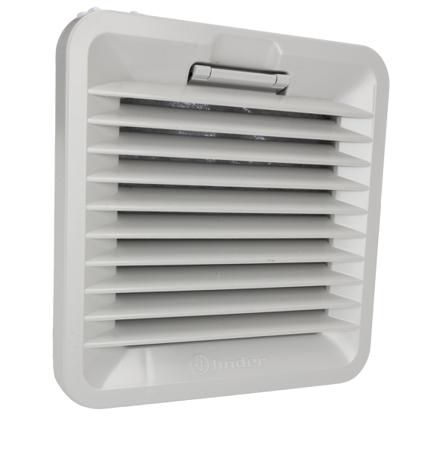 7F.20.9.024.1020 Finder 7F Series Filter Fan, 24 V dc, DC Operation, 24m³/h Filtered, 24m³/h Unimpeded, IP54, 120 x 120mm