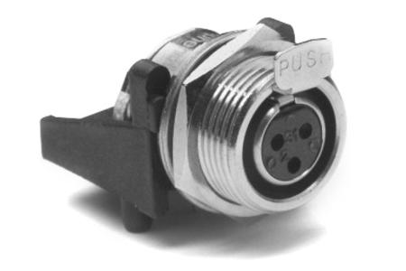 AG3MCCH Amphenol Industrial Chassis Mount XLR Connector, Male, IP00, 50 V, 3 Way, Gold over Silver Plating