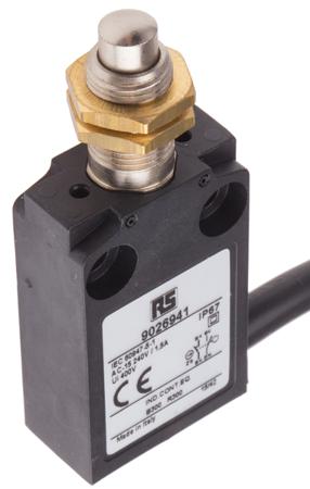 902-6941 IP67 Snap Limit Switch Plunger Thermoplastic, NO/NC, 240V