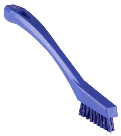 44018 Vikan Extra Hard Bristle Purple Scrubbing Brush, 15mm bristle length, PET bristle material
